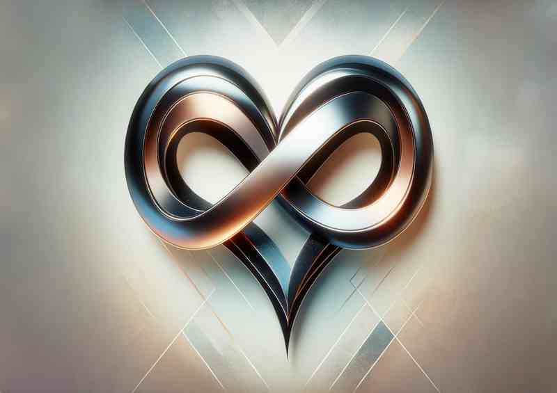 Romance Infinity Heart Metal Art | Stylish Poster