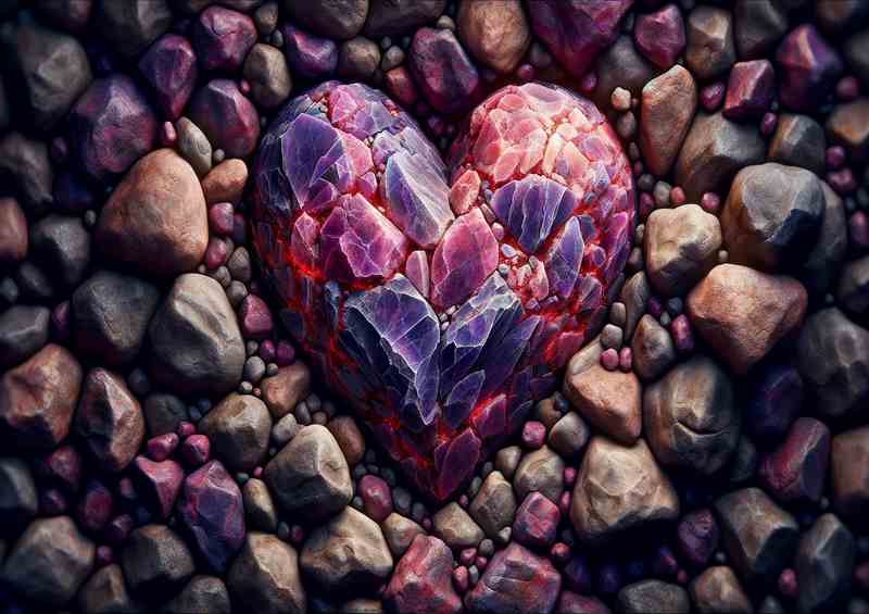 Sturdy Love Heart of Stone Textures | Metal Poster