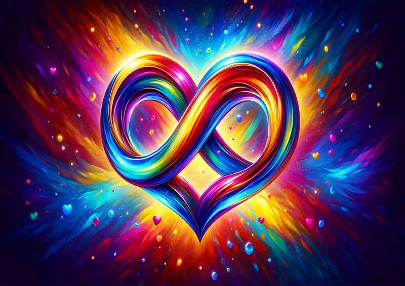 Vibrant Endless Love colorful style | Metal Poster
