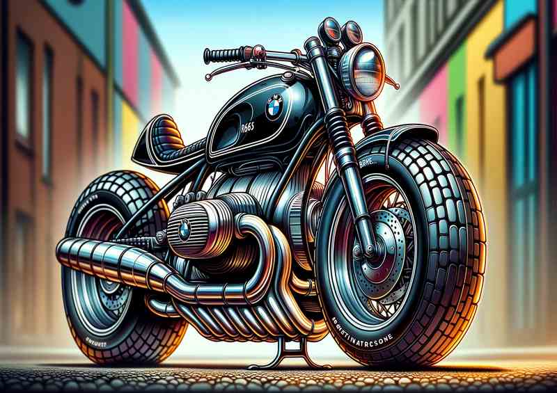 BMW R69S Motorcycle Art | Metal Poster