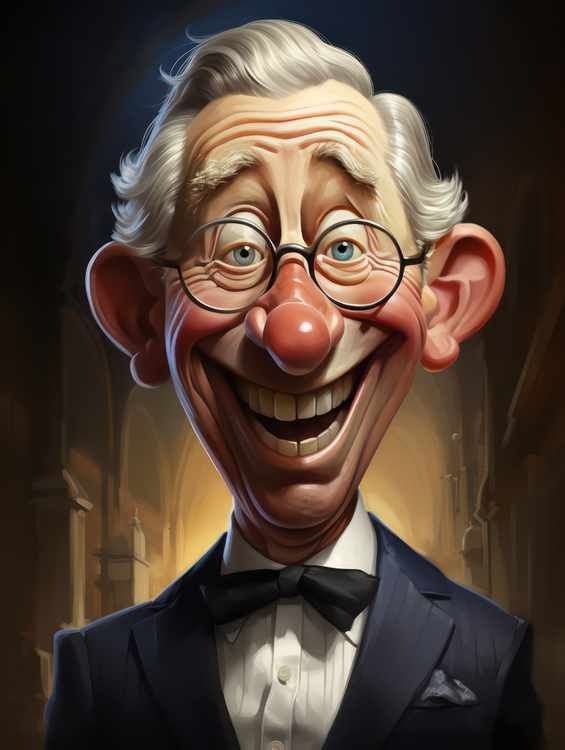 Caricature of prince Charles | Metal Poster
