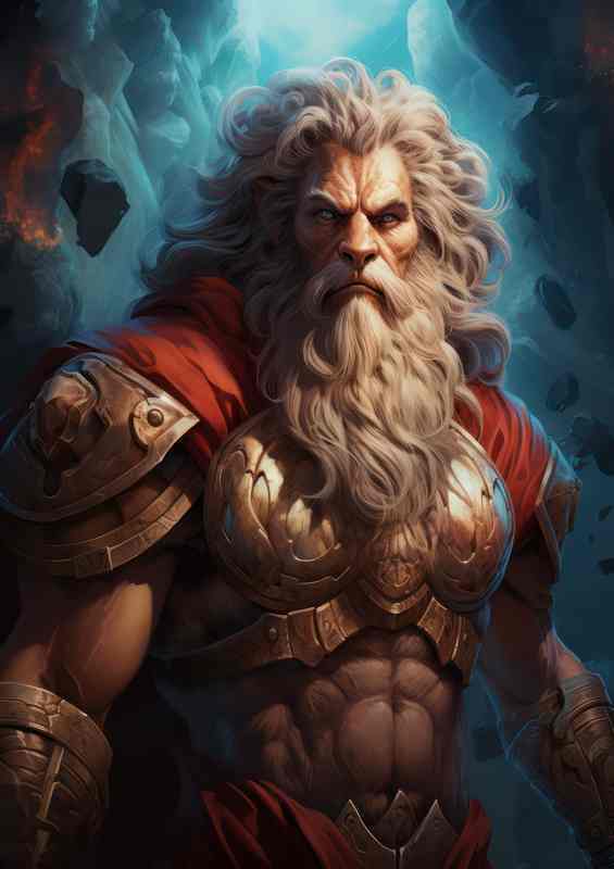 Zeus King of the Greek Gods and Ruler of Mount Olympus | Metal Poster