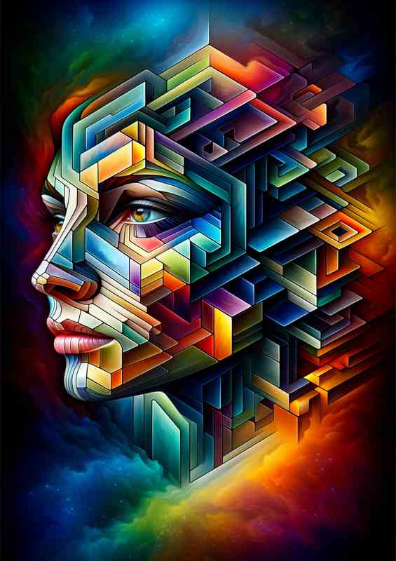 Dream Abstract Female An ultra realistic style | Metal Poster