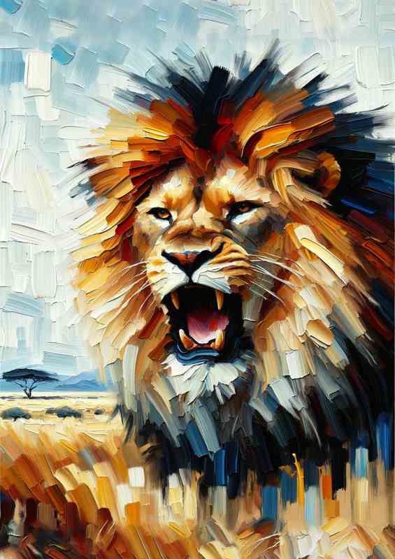 Bold Lion Roar head of a bold lion | Metal Poster