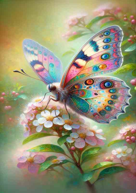 Delicate Butterfly Whimsy Artistry | Metal Poster