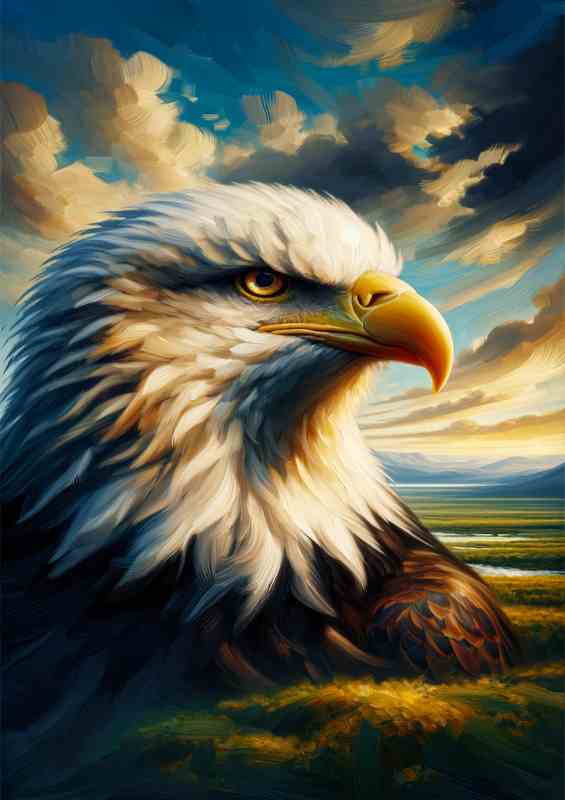 Eagle Vision Oil Painting Splendor style | Metal Poster