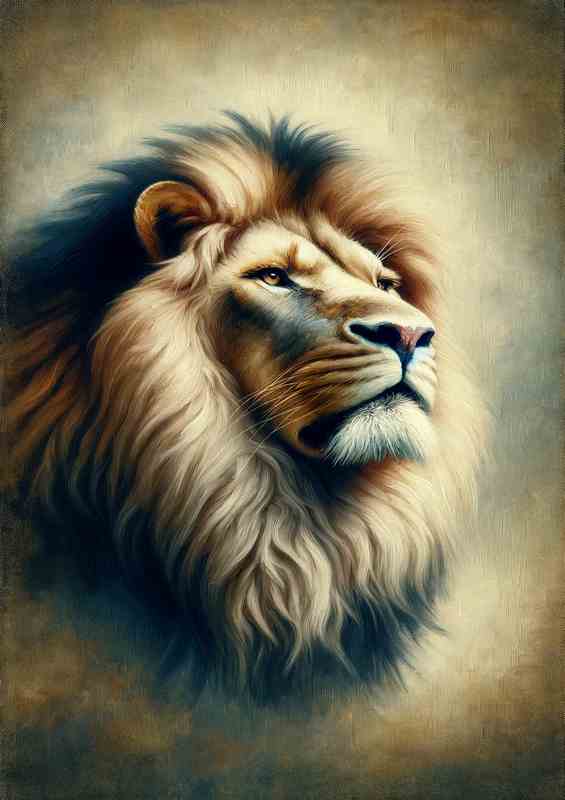 Majestic Lion Head proud | Metal Poster
