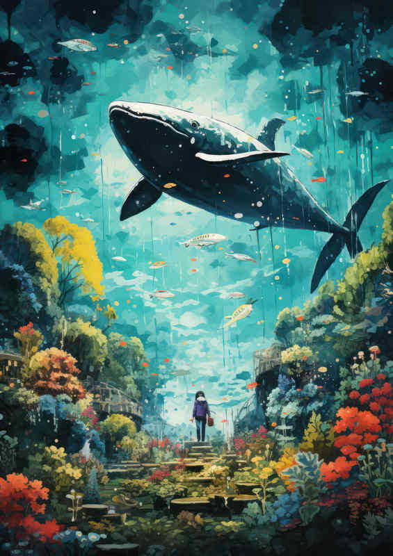 Whate Above Little girl Under Water | Metal Poster
