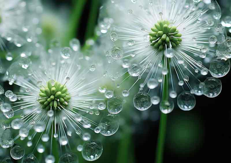 morning dew on a dandilion | Metal Poster
