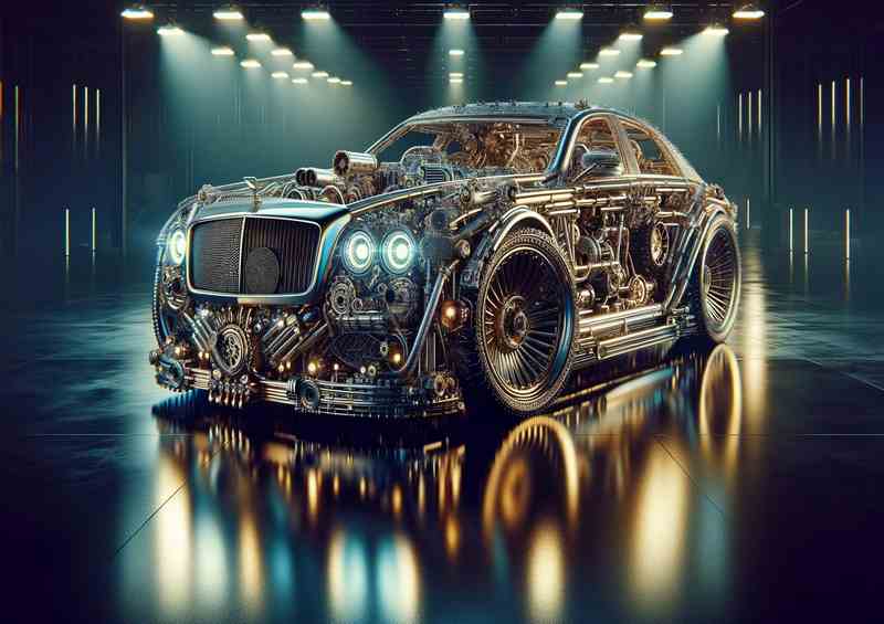 Mechanical Marvel Luxury Car Reinvention | Metal Poster