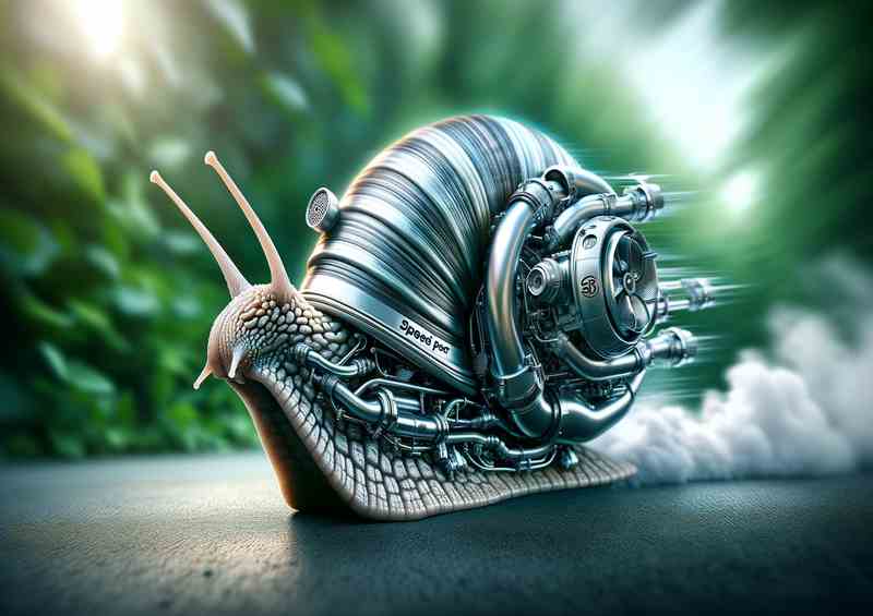Snail Showcases Speed | Metal Poster