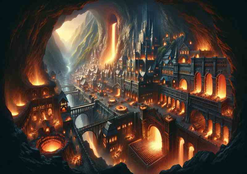 Dwarven Forge City | Metal Poster