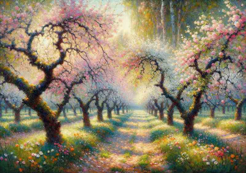 Springs Awakening A Blossoming Orchard | Metal Poster