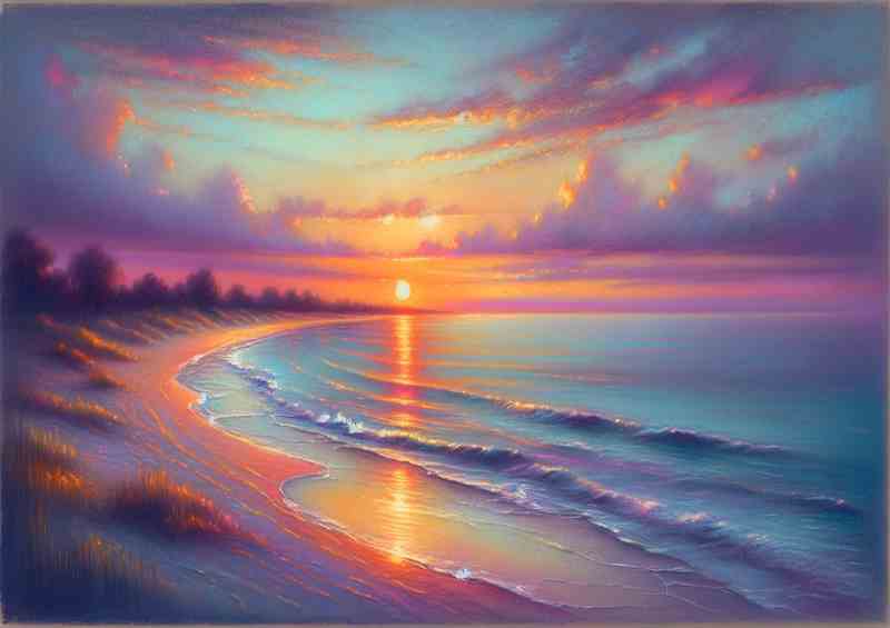 Summers Whisper A Coastal Sunset | Metal Poster