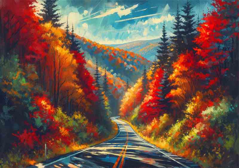 Autumn afternoon in the Appalachian Mountains USA | Metal Poster