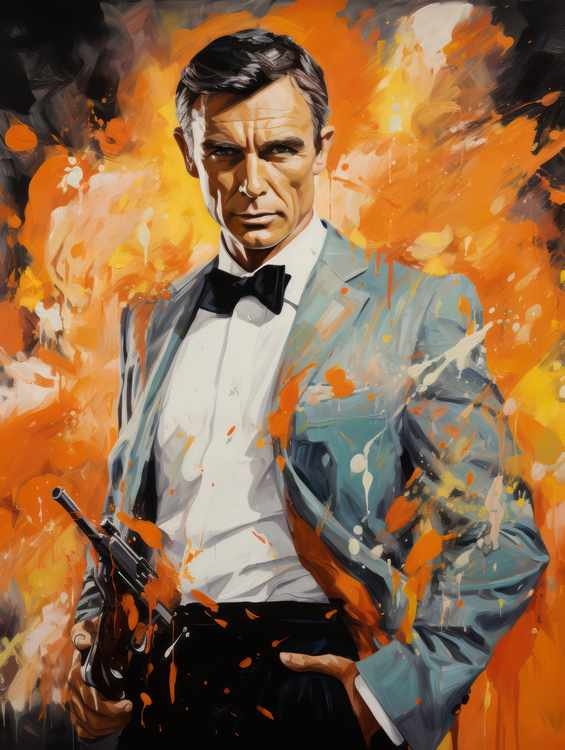 James bond Very colourful | Metal Poster