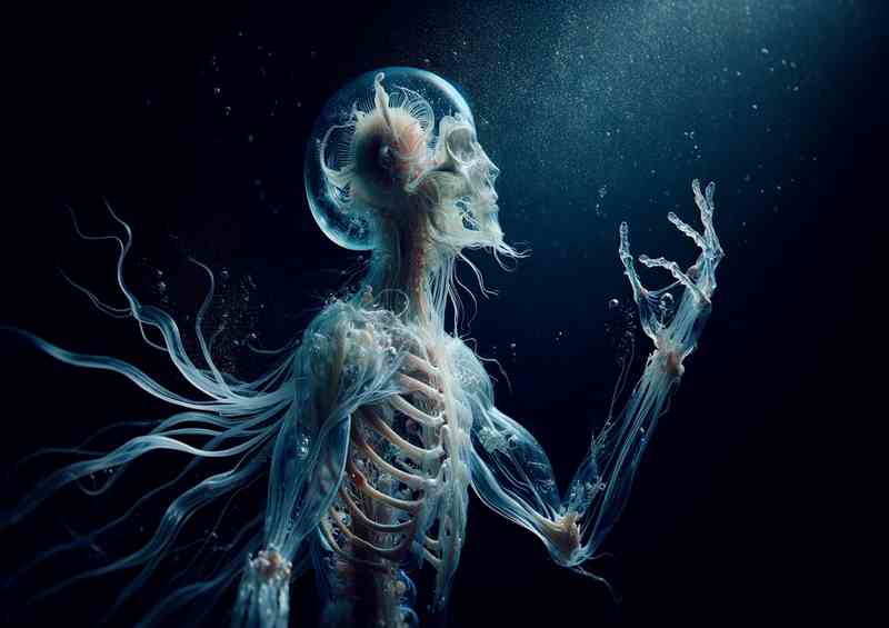 Anatomy Transp. Aquatic Humanoid | Metal Poster