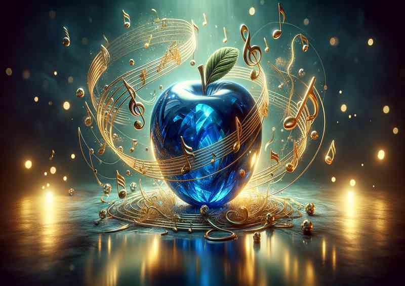 Melodic Sapphire Apple Harmonious Symphony Music | Metal Poster
