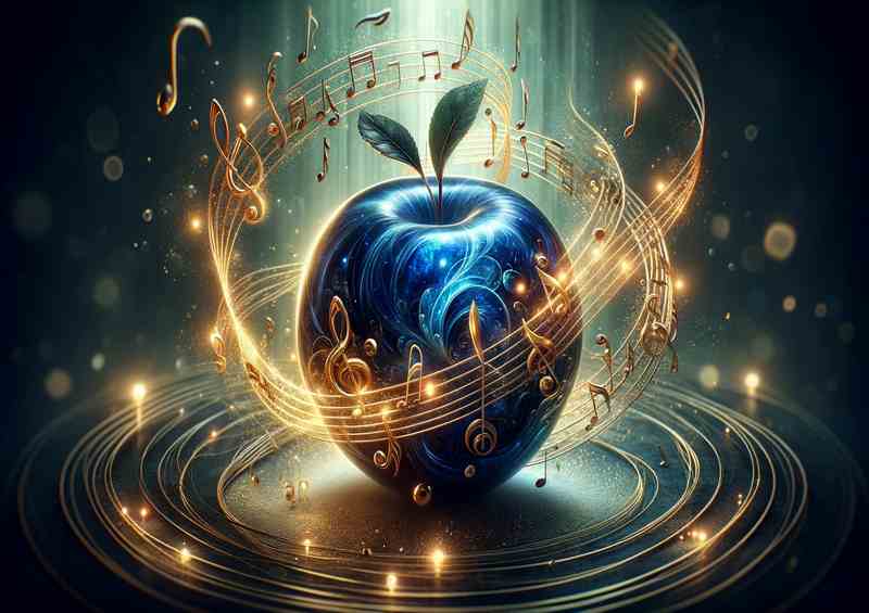 Melodic Sapphire Apple Symphony of music | Metal Poster
