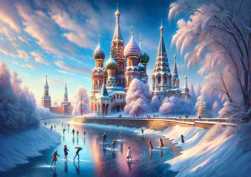Frozen Elegance A Winter Wonderland in Russia | Metal Poster