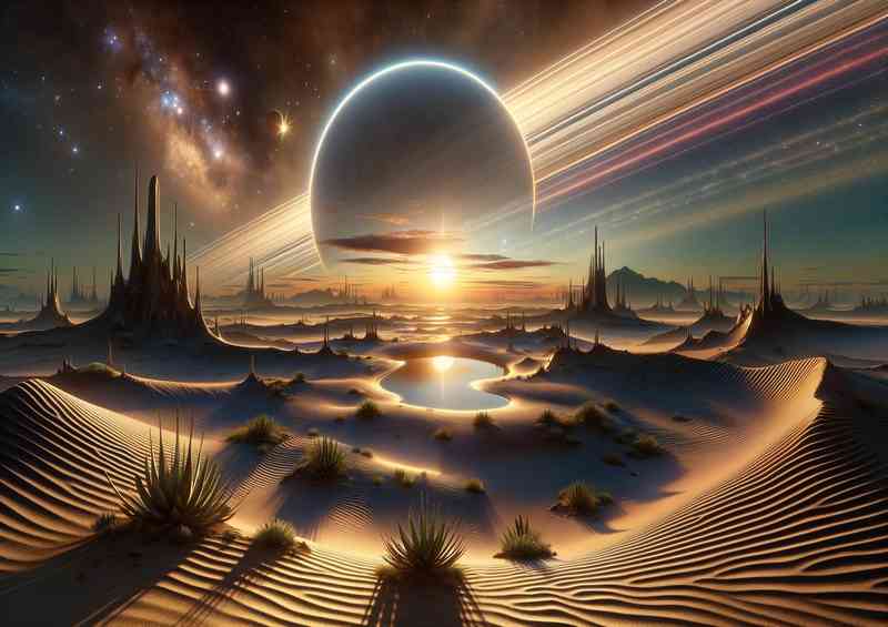 A fantasy planet The scene captures vast view | Metal Poster