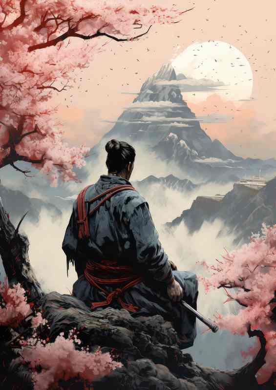 Samurai Code in Japanese | Mt. Fuji Poster