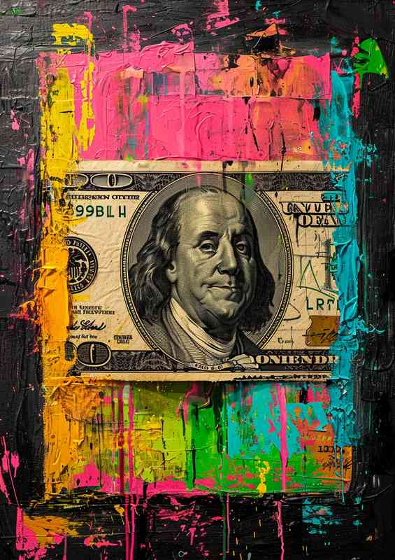 Benjamin franklin all about dollar bills | Metal Poster
