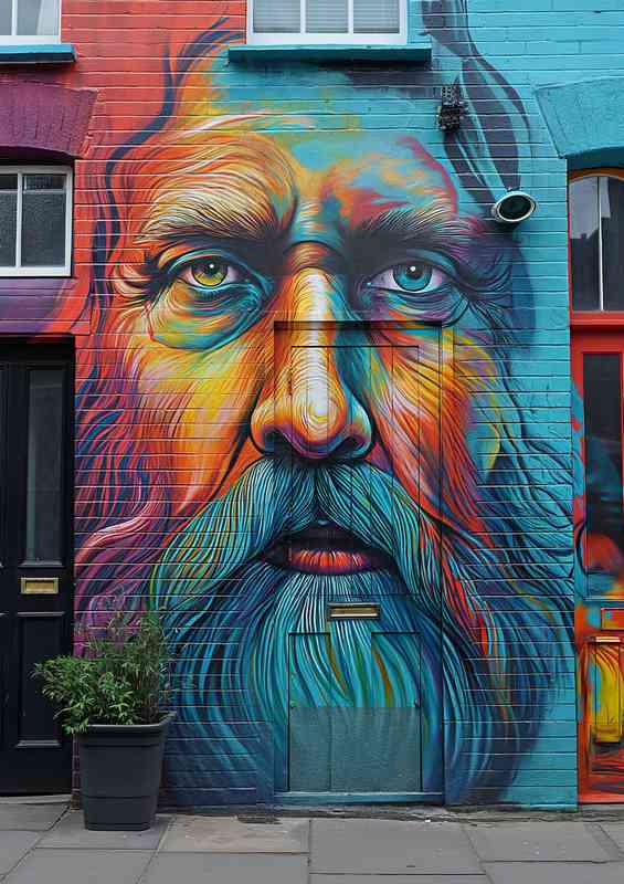 Fantastic street art bright colours | Metal Poster