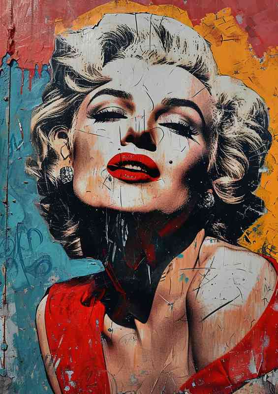 Marilyn monroe wall art graffiti | Metal Poster
