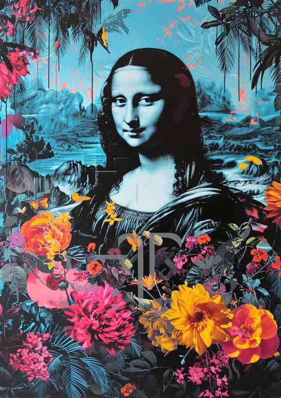 Mona lisa modern twist | Metal Poster
