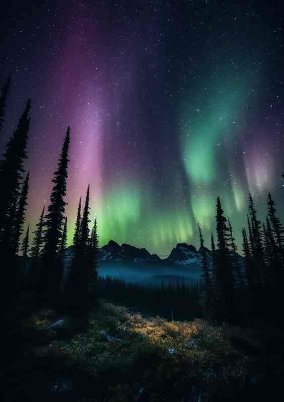 Arctic Nights Meets Aurora | Metal Poster