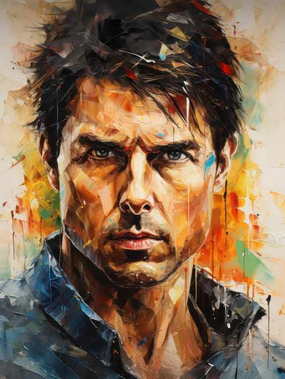 Painting style Tom Cruise | Metal Poster