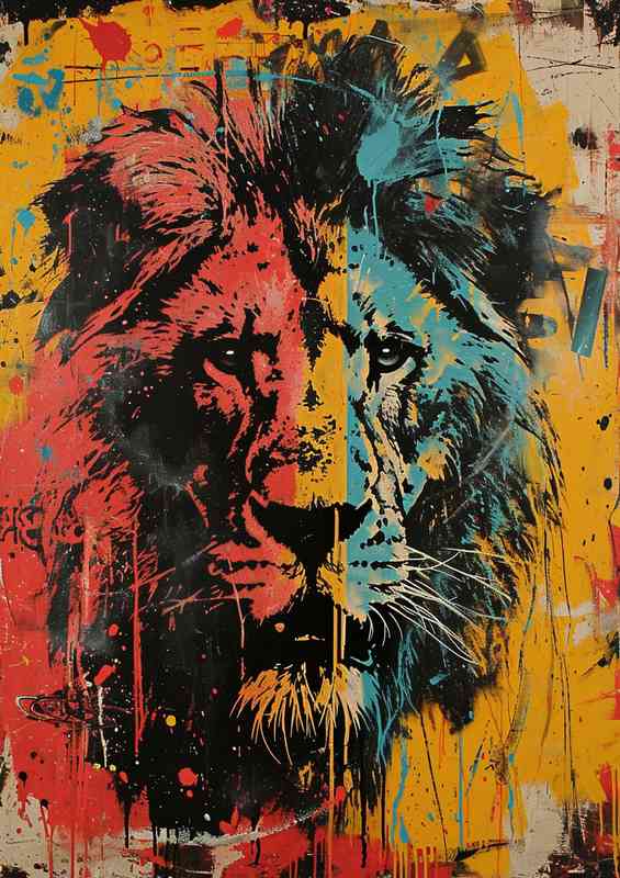 The Great graffiti Lion | Metal Poster