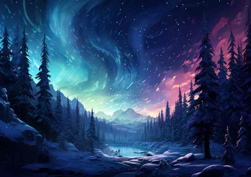 Northern Lights Natures Spectacular Light Show | Metal Poster