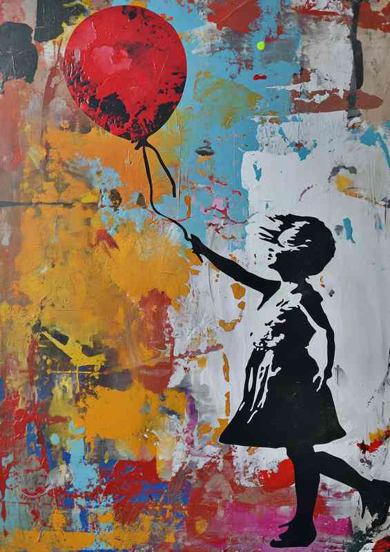 The red ballon girl banksy inspired | Metal Poster