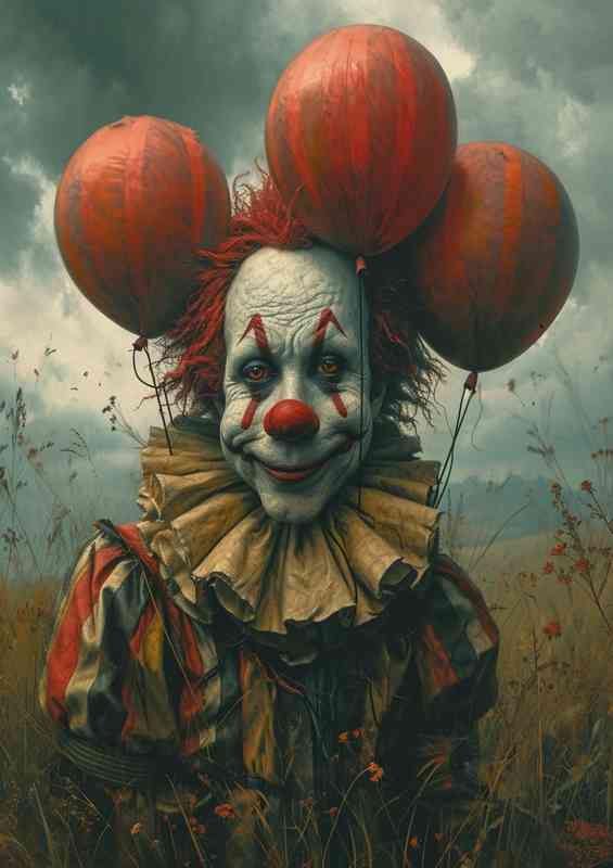 the crazy clowns with the red baloons | Metal Poster