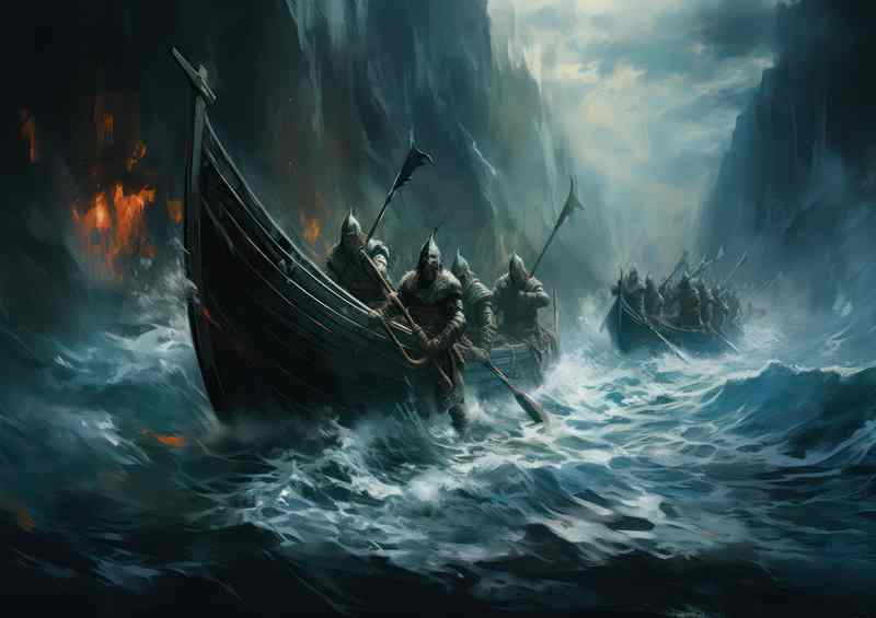 The Fascinating World of Viking Longships | Metal Poster