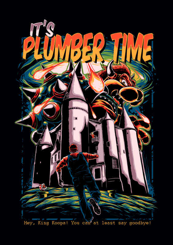 Mario Brothers time for work | Metal Poster