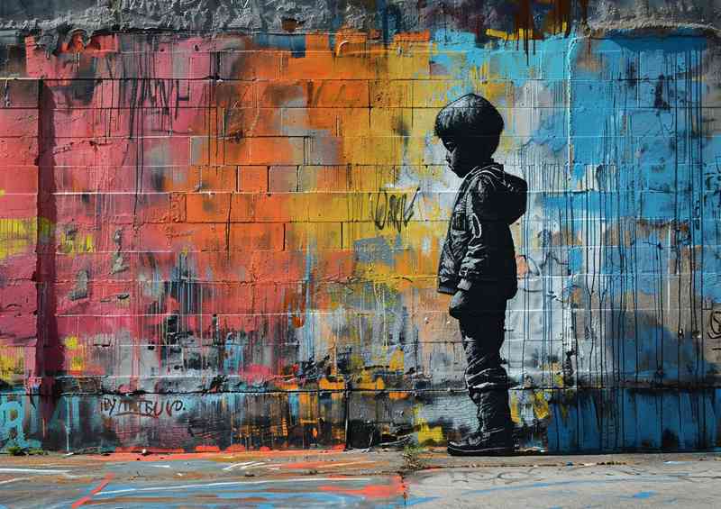 Graffiti wall the lost boy | Metal Poster