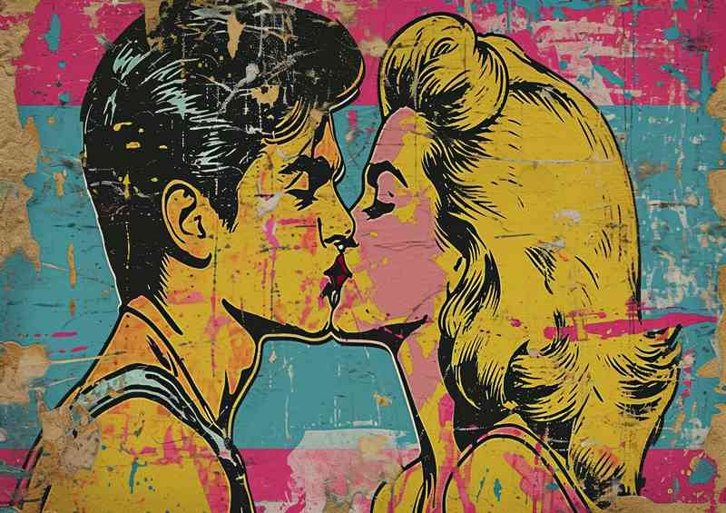 Love is all we need pop art graffiti | Metal Poster
