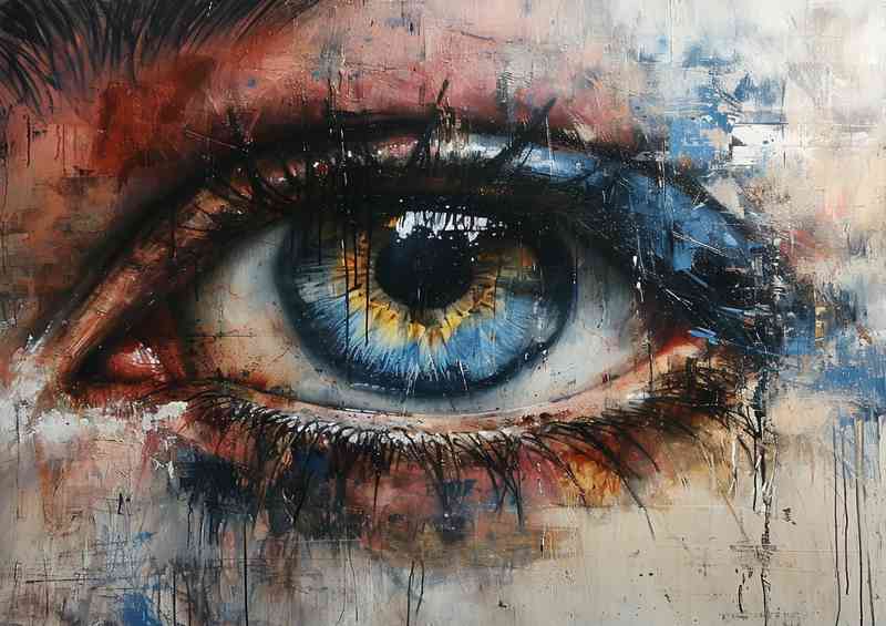 The painted eye graffiti | Metal Poster