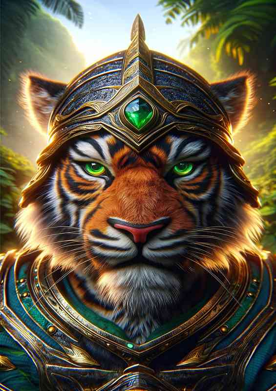 Tiger warriors face capturing the fierce determination | Metal Poster