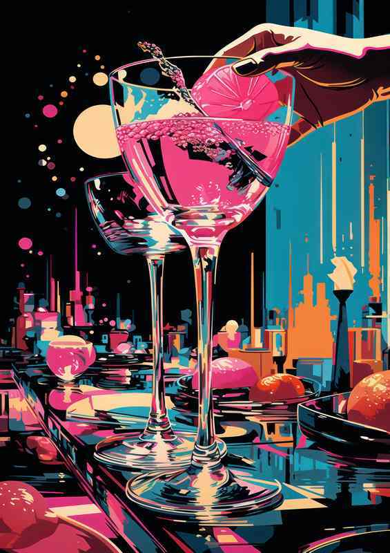 Decades of Drinks Best Cocktails | Metal Poster