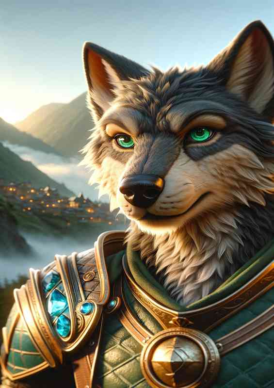 Wolf warrior highlighting the keen intelligence | Metal Poster
