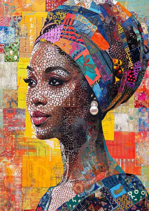 A painting style of a woman with pearl earing | Metal Poster