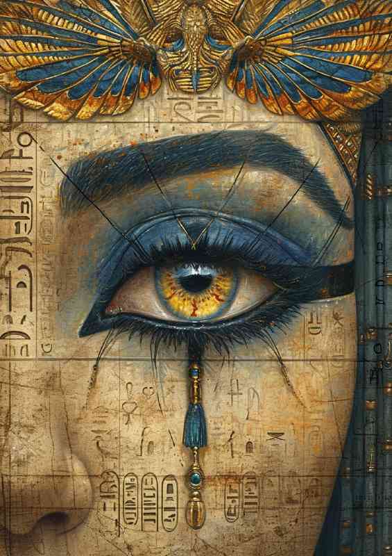 Eyes Egyptian portrait unique and gorgeous | Metal Poster