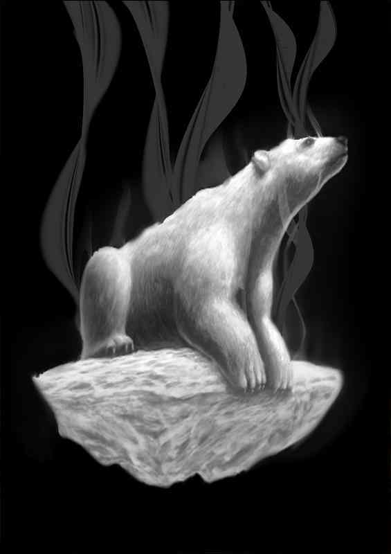 Fading Polar Bear | Metal Poster