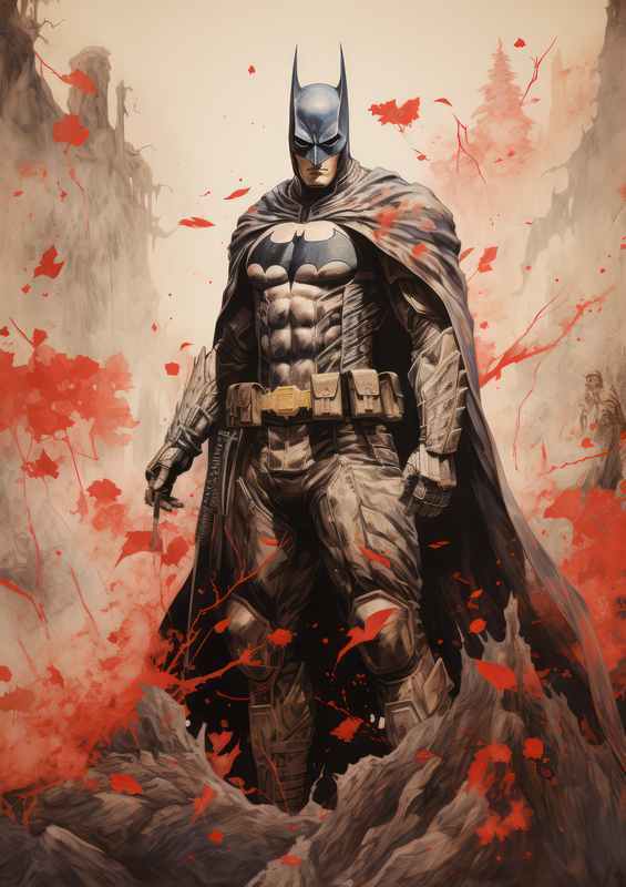 Batman Japanese ink Battles Begun | Metal Poster