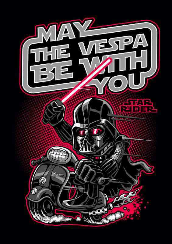 My the vespa be with you | Metal Poster