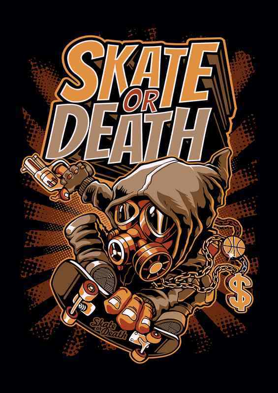 Skate or death mask | Metal Poster